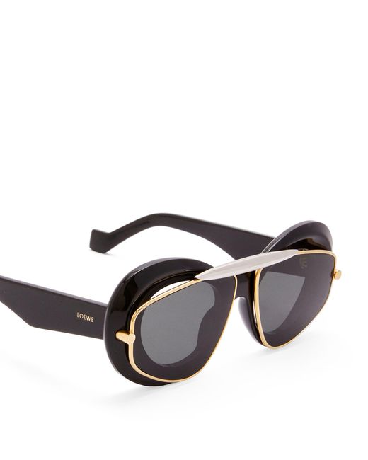 Loewe Black Double-frame Wing Sunglasses