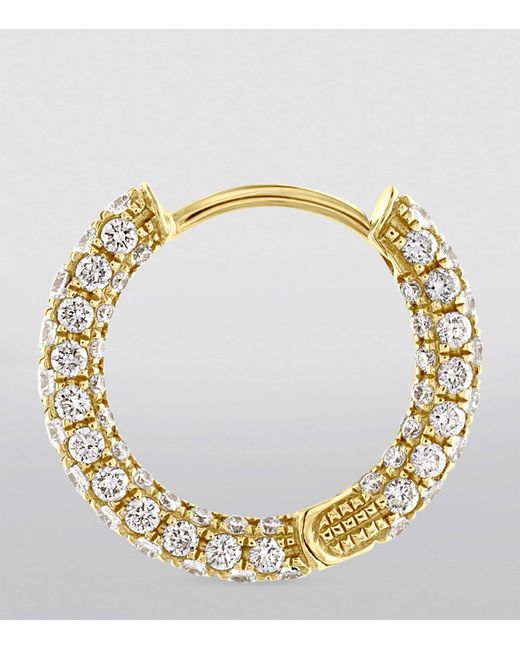 Maria Tash Metallic Diamond Five Row Pavé Single Hoop Earring