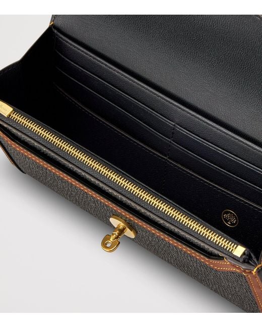 Mulberry Black Scotchgrain Darley Wallet