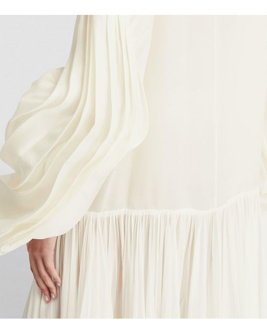 Khaite White Silk Valli Maxi Dress