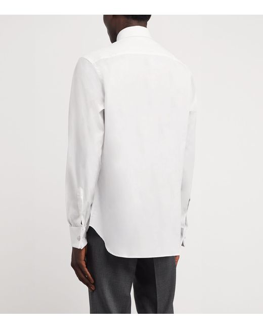 Canali White Cotton Ceremony Dress Shirt for men