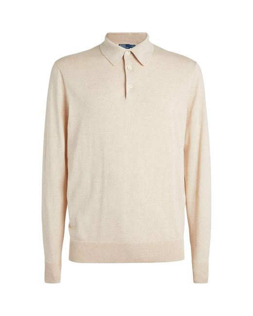 Polo Ralph Lauren White Knitted Polo Sweater for men