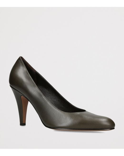 The Row Brown Ornella Leather Pumps 90