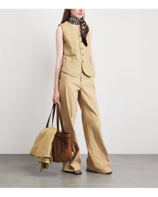 Polo Ralph Lauren Natural Linen-Blend Waistcoat