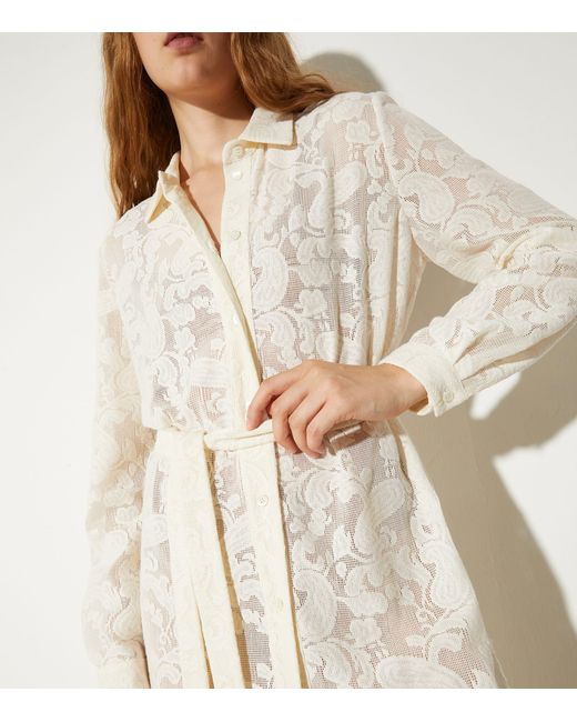 MAX&Co. White Paisley Jacquard Maxi Dress