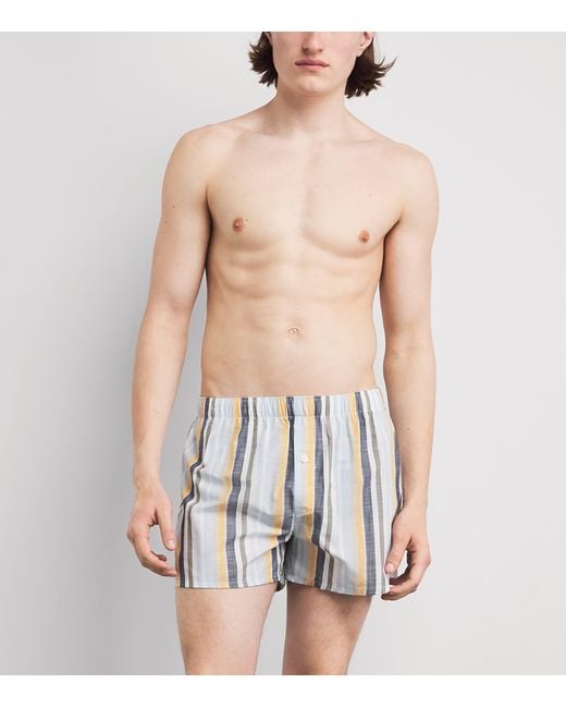 Hanro Multicolor Cotton Fancy Woven Boxers for men