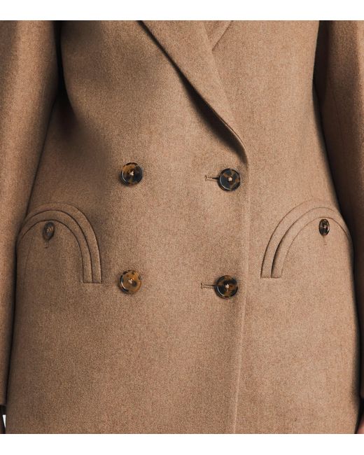 Blazé Milano Brown Virgin Wool-Cashmere Everyday Double-Breasted Blazer