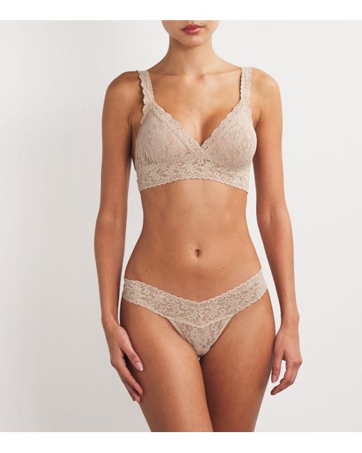 Hanky Panky Natural Lace Low-Rise Thong