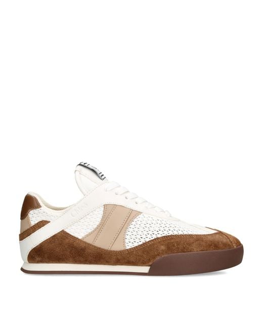 Chloé Brown Leather Kick Sneakers