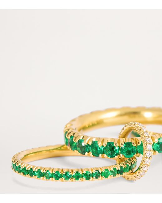 Spinelli Kilcollin Green Diamond And Emerald Pave Ring