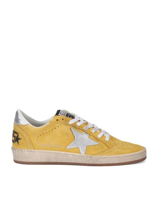 Golden Goose Deluxe Brand Yellow Suede Ball Star Sneakers