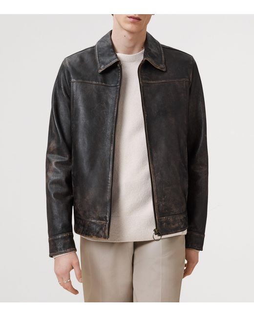 AllSaints White Crew-Neck Statten Sweatshirt for men