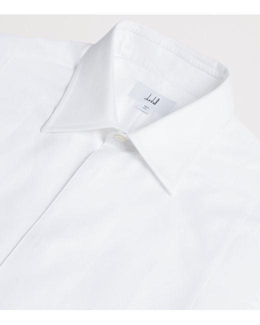 Dunhill White Cotton Oxford Evening Shirt for men