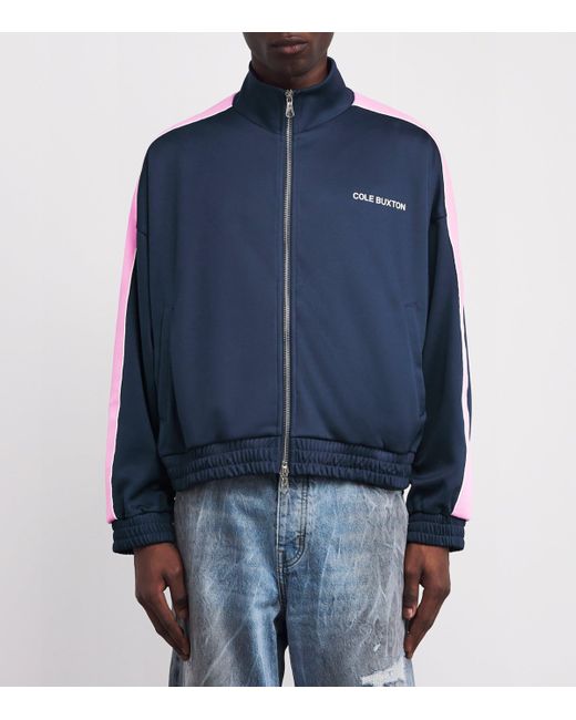 Cole Buxton Blue Interlock Track Jacket for men