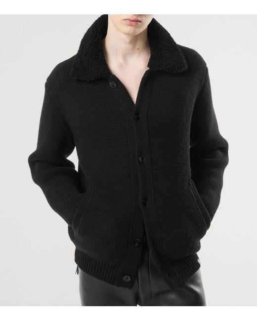 Tom Ford Black Cashmere Collared Jacket for men