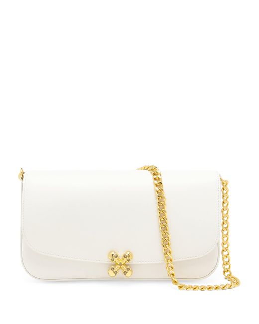 Alexander McQueen Natural Leather Skull Flower Shoulder Bag