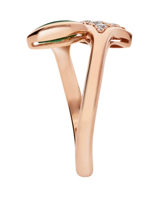 BVLGARI Metallic Diamond And Malachite Divas' Dream Ring