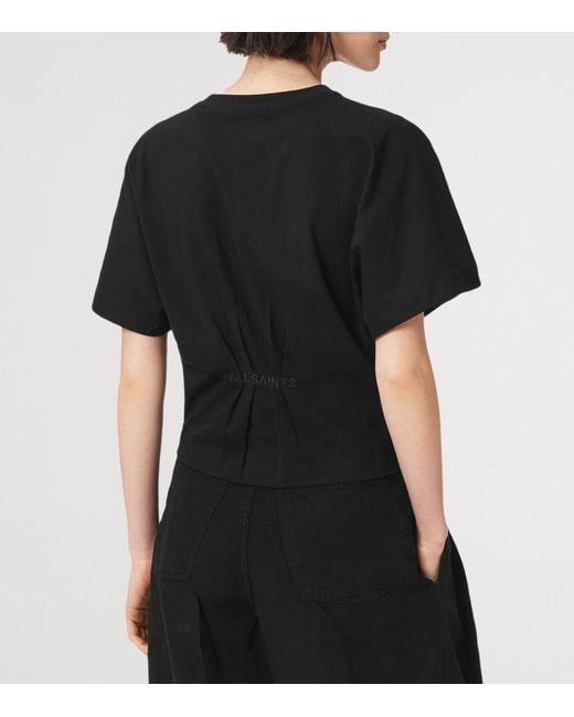 AllSaints Black Organic Cotton Eden Artia T-Shirt