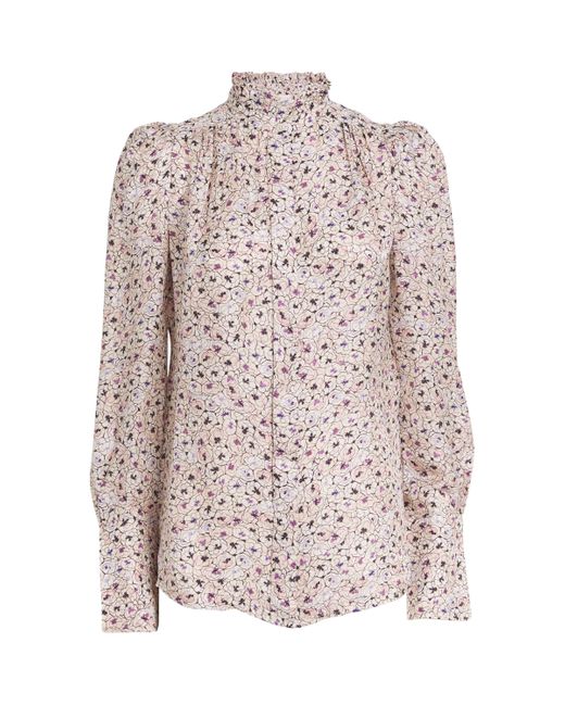 Isabel Marant Pink Silk-Blend Lamia Blouse