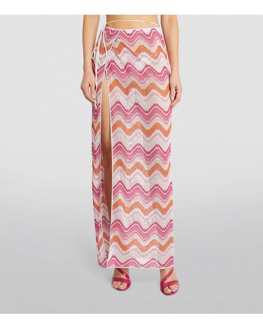 Missoni Pink Zigzag Maxi Skirt