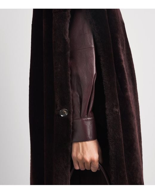 Kiton Black Shearling Cape