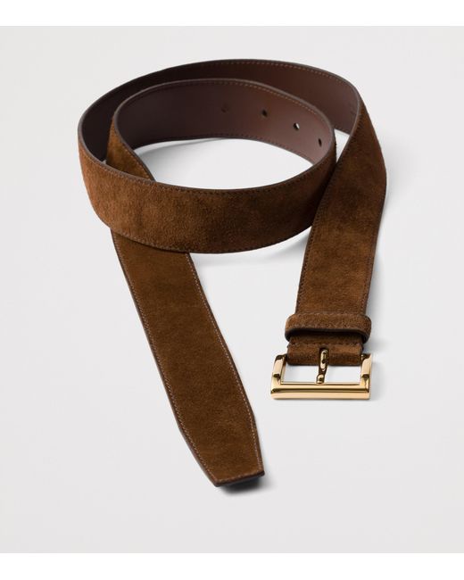 Prada Brown Suede Belt