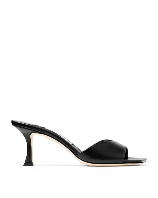 Jimmy Choo Black Skye 70 Leather Mules