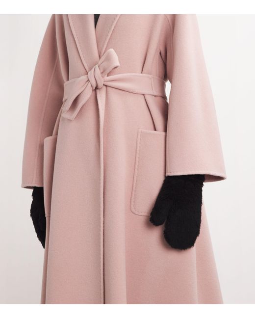 Max Mara Black Alpaca-Wool-Silk Gloves