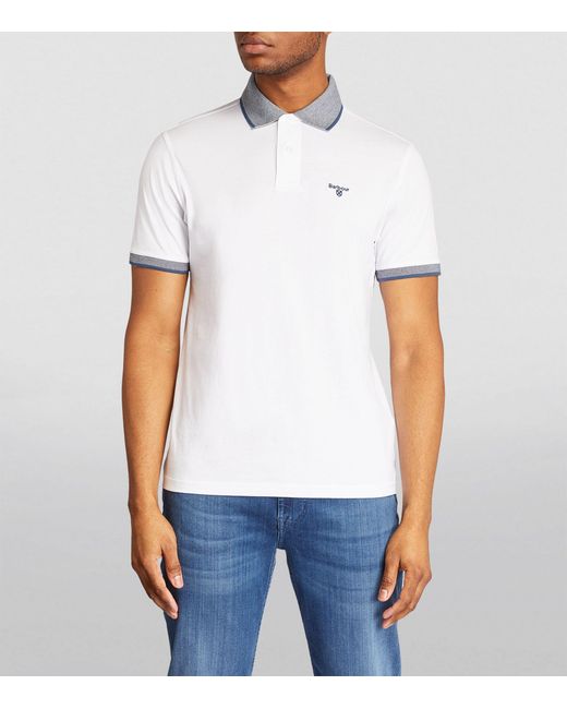 Barbour White Cornsay Polo Shirt for men