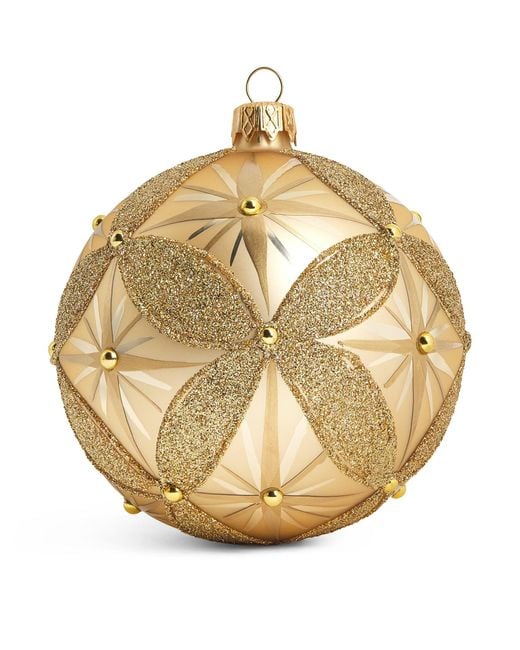 Harrods Metallic Beaded Glitter Bauble