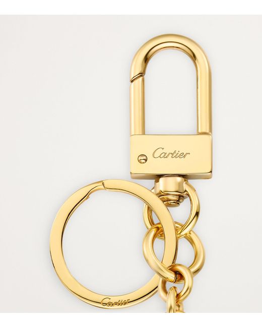 Cartier Metallic Leather Characters Keyring