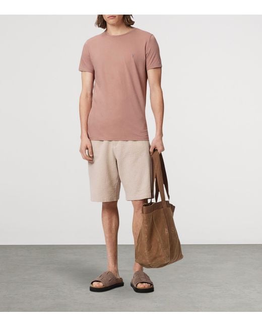 AllSaints Pink Organic Cotton Tonic T-Shirt for men