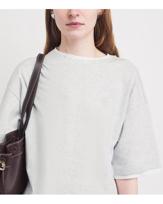 Sandro White Cotton Logo T-Shirt