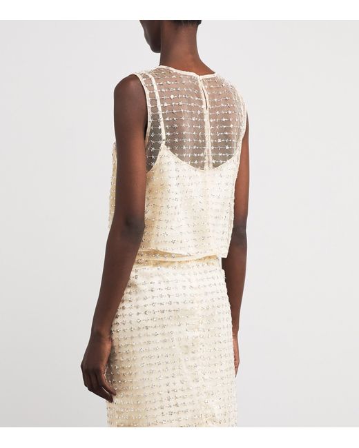 Staud Natural Sequin Seraphina Top
