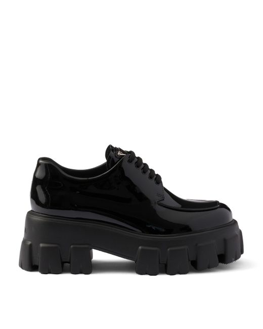 Prada Black Patent Calfskin Platform Derby