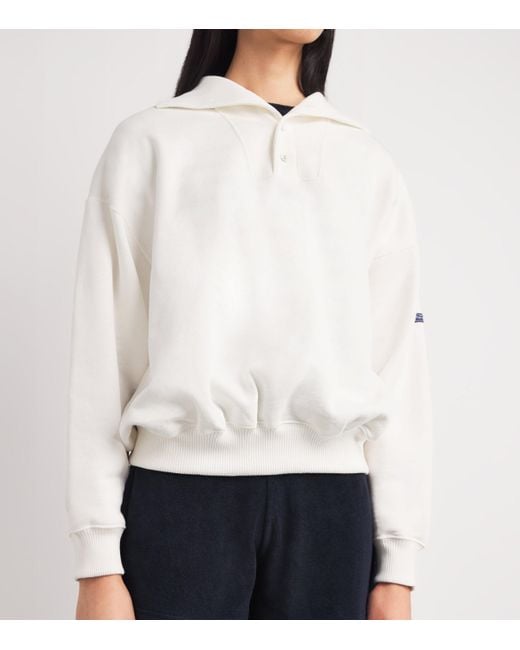 Polo Ralph Lauren White Collared Sweatshirt