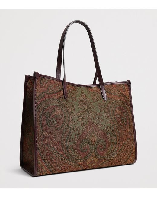 Etro Brown Large Paisley Love Trotter Shoulder Bag