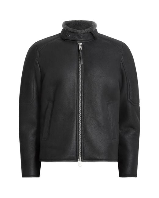AllSaints Black Sheep Skin Hayward Jacket for men