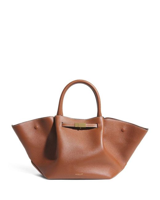 DeMellier London Brown Midi Leather New York Tote Bag