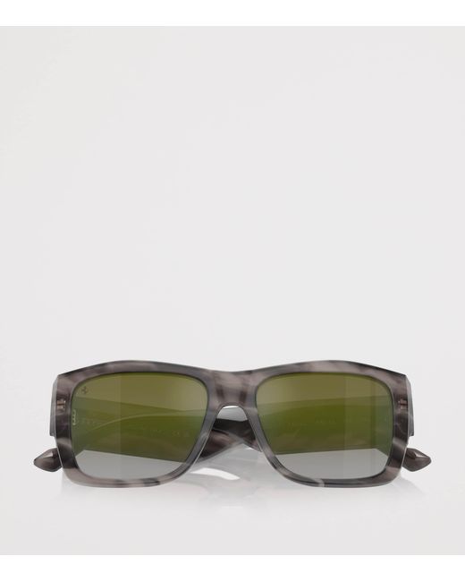 Ferrari Green Acetate Square Sunglasses