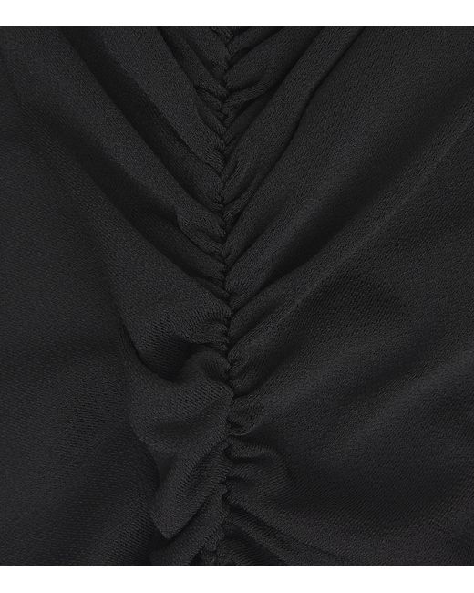 Maje Black One-Shoulder Bodysuit