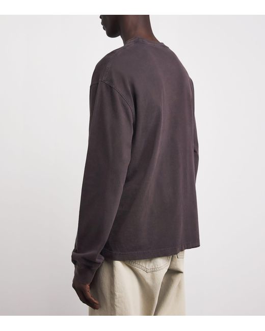 Agolde Gray Cotton Long-Sleeve Asha T-Shirt for men