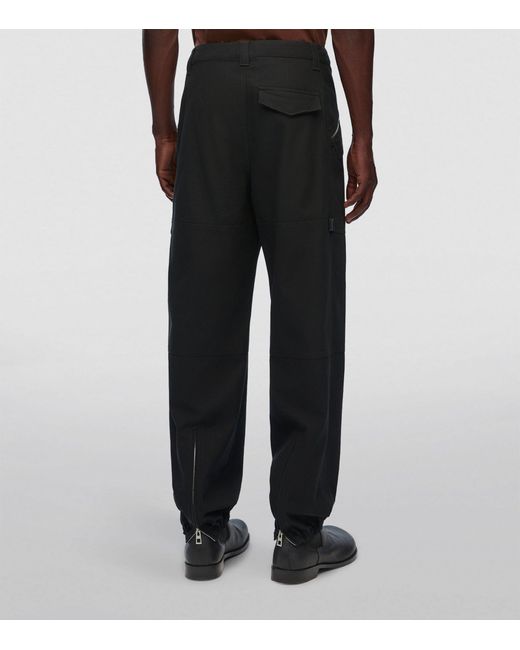 Loewe Black Cotton Cargo Trousers for men