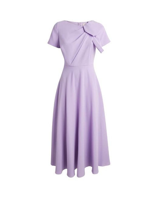 Roksanda Purple Crepe Luna Midi Dress