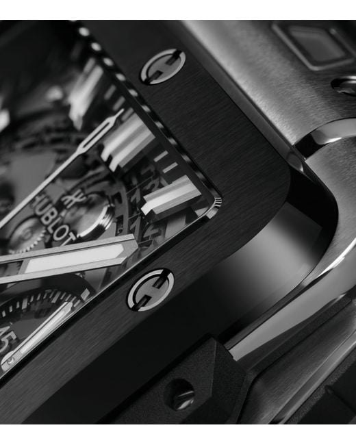 Hublot Gray Titanium And Ceramic Square Bang Unico Watch for men