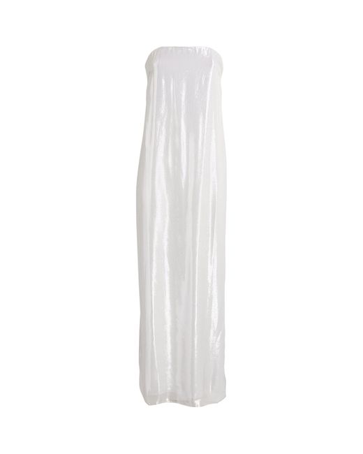 Staud White Strapless Casey Dress