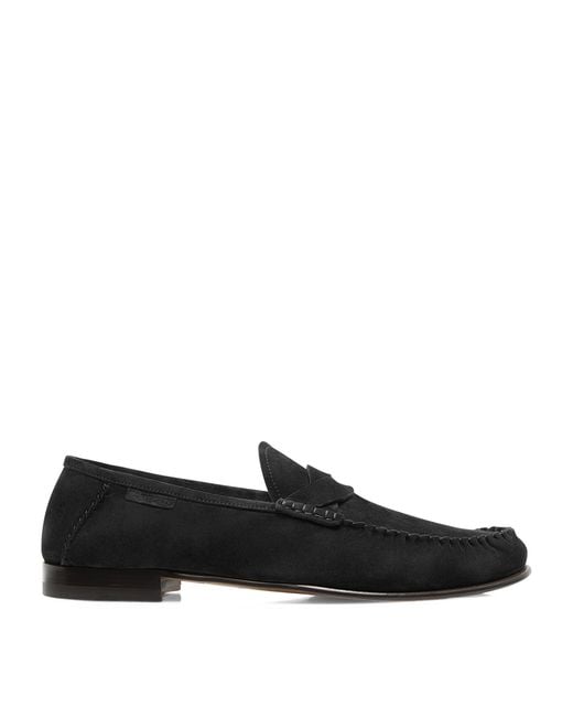 Tom Ford Black Suede Loafers