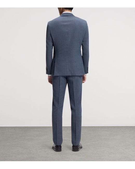 Boss Blue Stretch-Wool Blazer for men