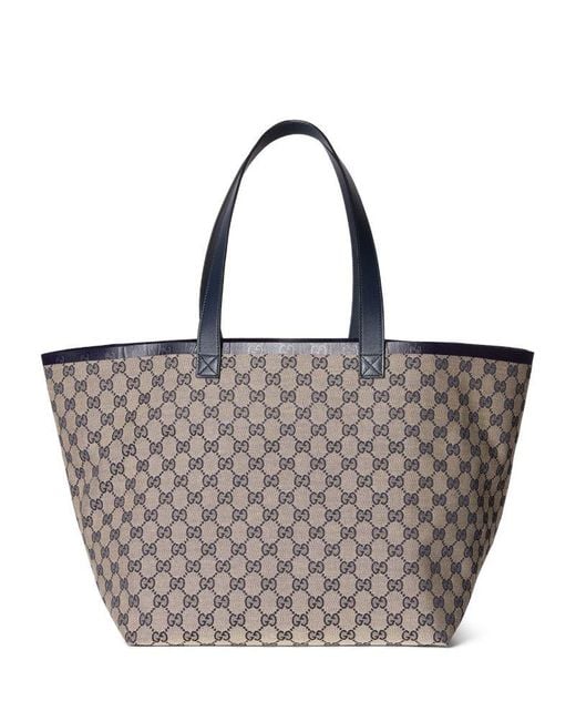 Gucci Medium Gg Canvas Tote Bag in Grey Lyst Canada