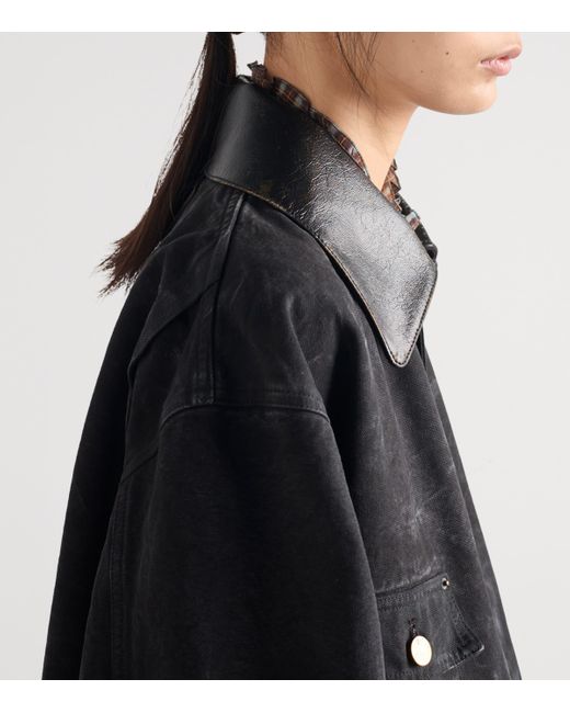 Prada Black Canvas Oversized Jacket